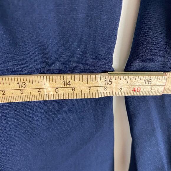 Modcloth Navy Keyhole Midi Dress Sophisticated Demure Wedding Guest Career 10 - Picture 5 of 8